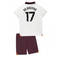Dječji Nogometni Dres Manchester City Kevin De Bruyne #17 Gostujuci 2023-24 Kratak Rukav (+ Kratke hlače)